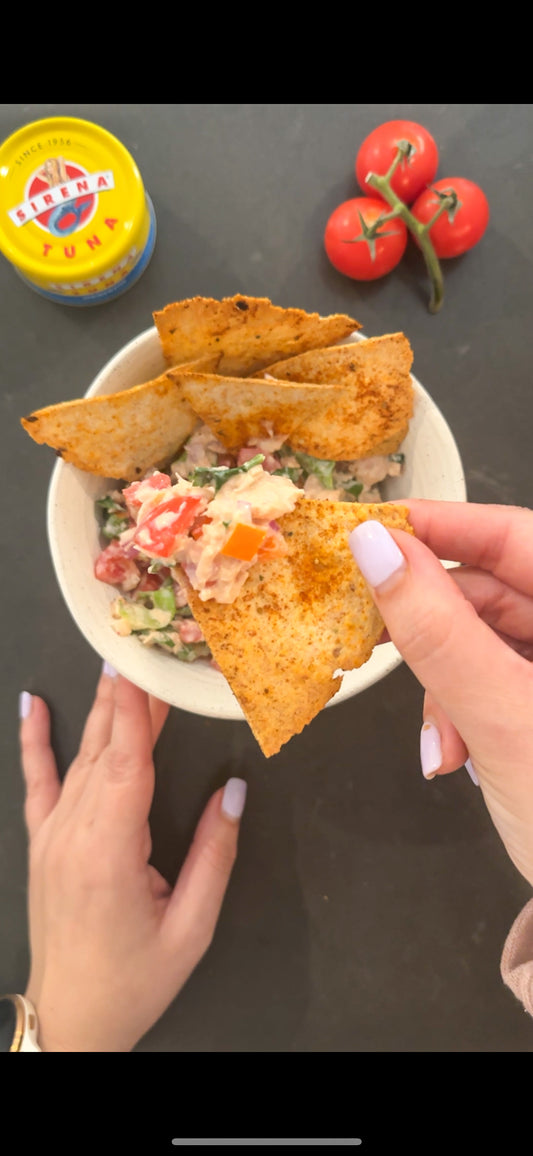 Easy Tuna Bowls with homemade chips