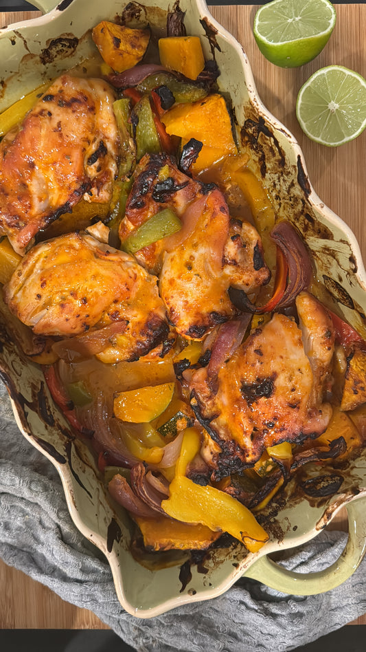 Easy Nando's Peri Peri Chicken Tray Bake