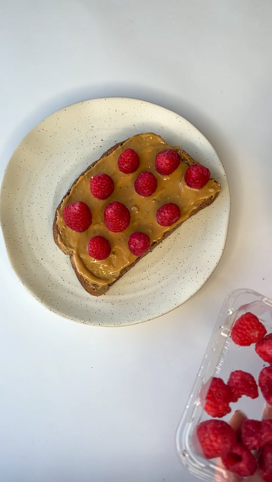 Peanut Butter and Raspberry Toast